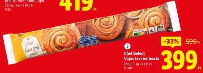 Chef Select Vajas leveles tészta