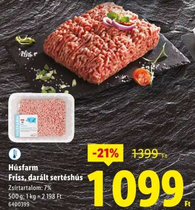 Húsfarm Friss, darált sertéshús