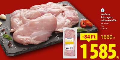 Húsfarm Friss, egész csirkecombfilé