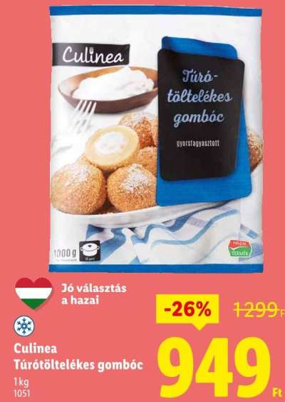 Culinea Túrótöltelékes gombóc
