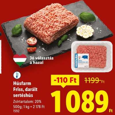 Húsfarm Friss, darált sertéshús