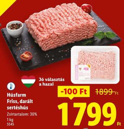 Húsfarm Friss, darált sertéshús