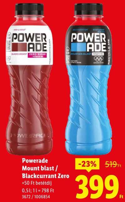 Powerade Mount blast / Blackcurrant Zero