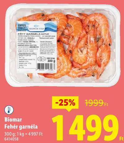 Biomar Fehér garnéla