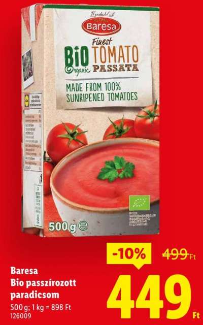 Baresa Bio passzírozott paradicsom
