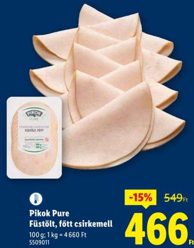 Pikok Pure Füstölt, főtt csirkemell