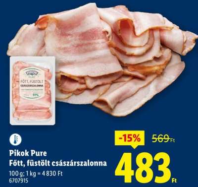 Pikok Pure Főtt, füstölt császárszalonna