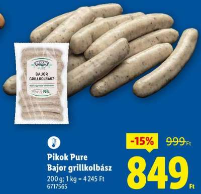 Pikok Pure Bajor grillkolbász