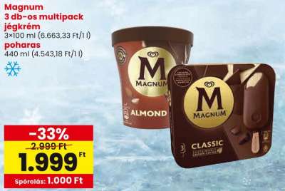 Magnum 3 db-os multipack jégkrém