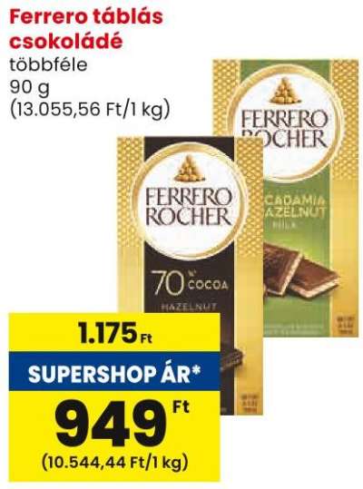 Ferrero táblás csokoládé