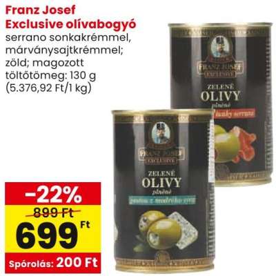 Franz Josef Exclusive olívabogyó