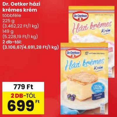 Dr. Oetker házi krémes krém