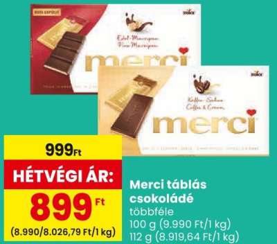 Merci táblás csokoládé
