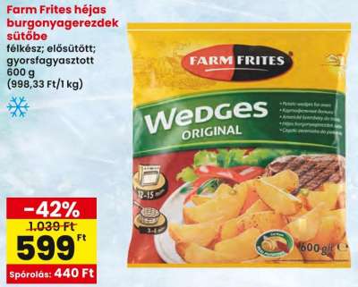 Farm Frites héjas burgonyagerezdek sütőbe