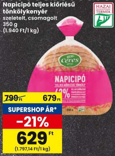 Ceres Napicipó teljes kiőrlésű tönkölykenyér