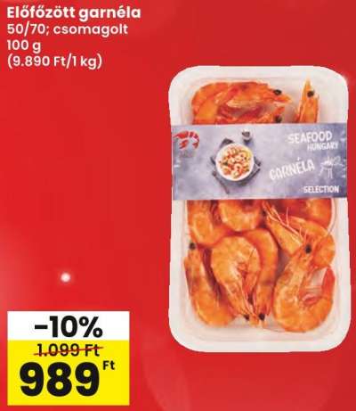 Előfőzött garnéla