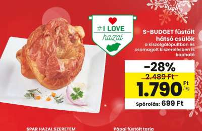 S-BUDGET füstölt hátsó csülök