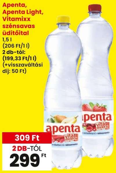 Apenta, Apenta Light, Vitaminxx szénsavas üdítőital