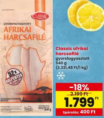 Classic afrikai harcsafilé