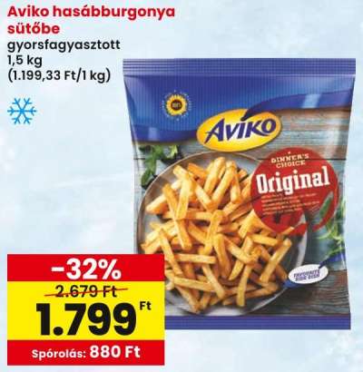 Aviko hasábburgonya sütőbe