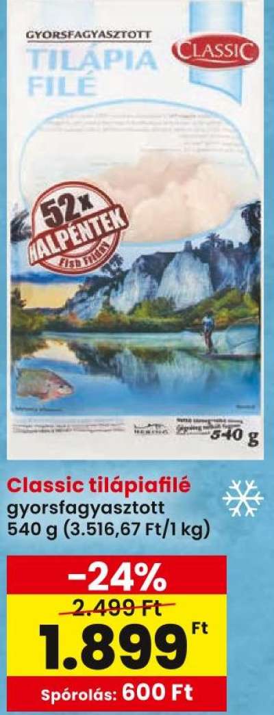 Classic tilápiafilé