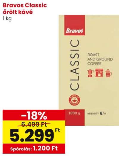 Bravos Classic őrölt kávé