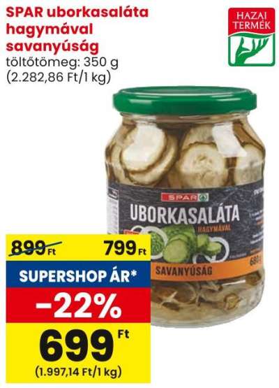 SPAR uborkasaláta hagymával savanyúság