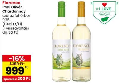 Florence Irsai Olivér, Chardonnay