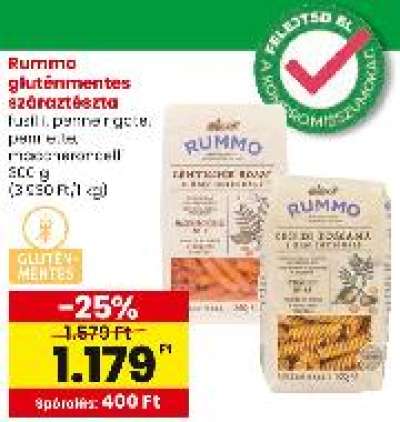 RUMMO Rummo gluténmentes száraztészta