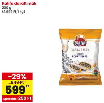 Kalifa darált mák