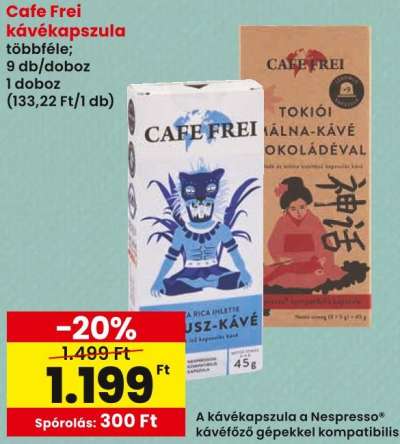 Cafe Frei kávékapszula