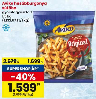 Aviko hasábburgonya sütőbe