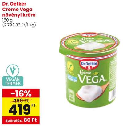 Dr. Oetker Creme Vega növényi krém