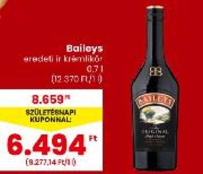 Baileys eredeti ír krémlikőr