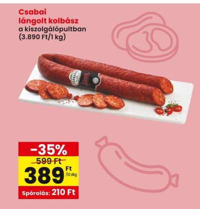 Csabai lángolt kolbász