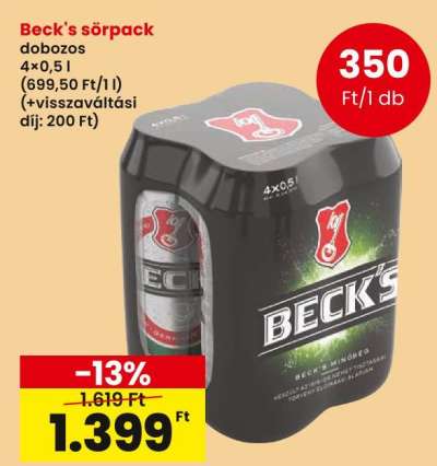 Becks sörpack