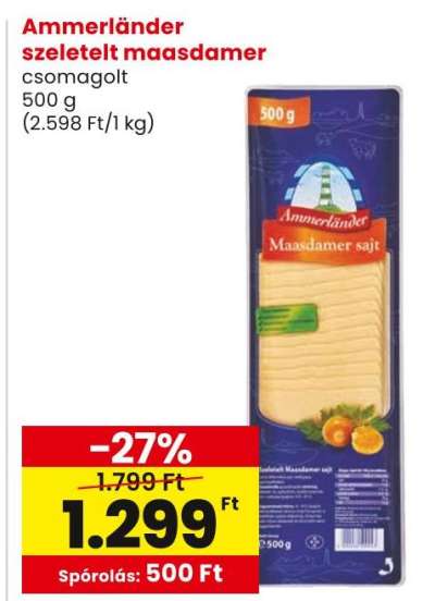 Ammerländer szeletelt maasdamer