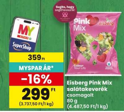 Eisberg Pink Mix salátakeverék