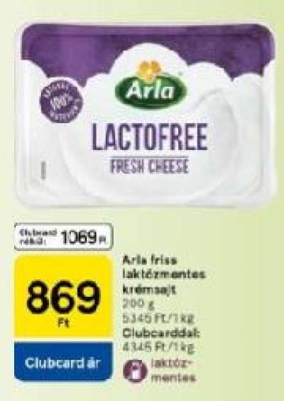 Arla friss laktózmentes krémsajt