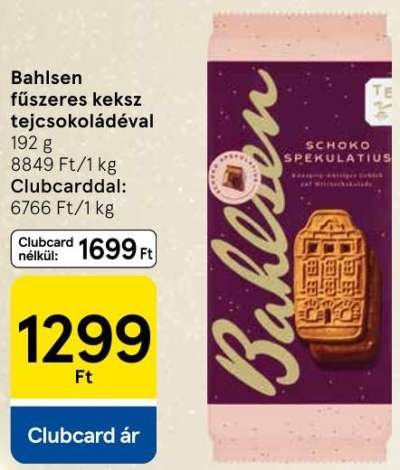 Bahlsen fűszeres keksz tejcsokoládéval