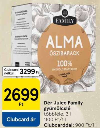 Dér Juice Family gyümölcslé