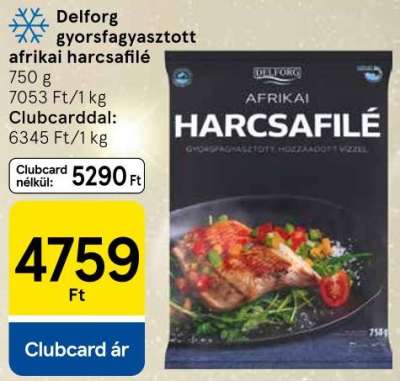 Delforg gyorsfagyasztott afrikai harcsafilé