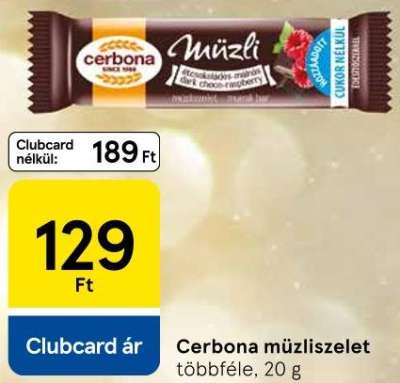 Cerbona müzliszelet