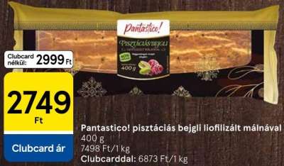 Pantastico! pisztáciás bejgli liofilizált málnával
