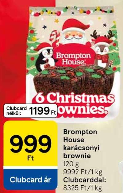 Brompton House karácsonyi brownie