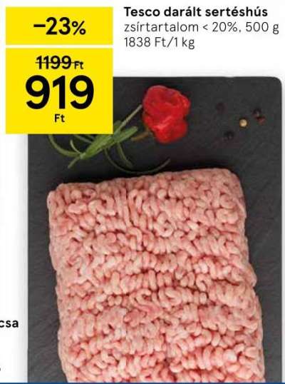 Tesco darált sertéshús