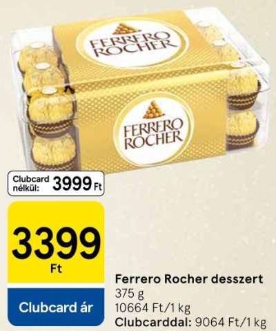 Ferrero Rocher desszert