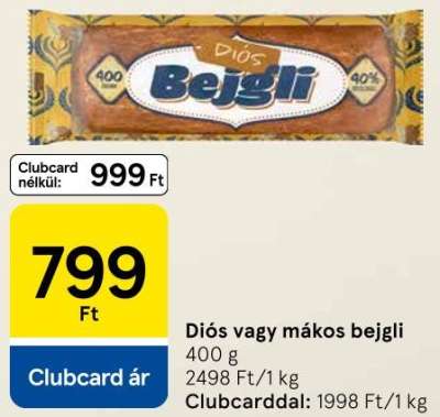 Diós vagy mákos bejgli