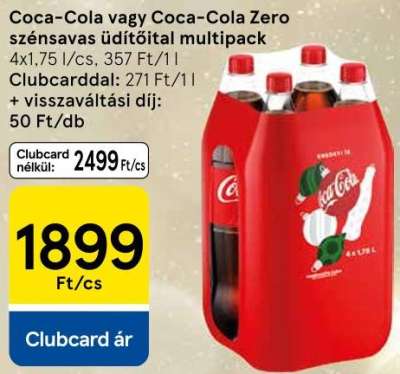 Coca-Cola vagy Coca-Cola Zero szénsavas üdítőital multipack