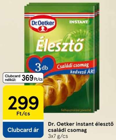 Dr. Oetker instant élesztő családi csomag